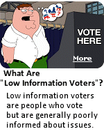 The ideological views of most low-information voters tend to be more moderate than those of high-information voters. Low-information voters are less likely to vote and when they do they generally vote for a candidate they find personally appealing, regardless of whether the candidate is qualified for the job or not, but he or she has such a nice smile.